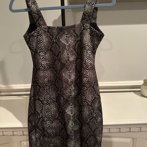 Chic Snake Print Mini Dress
